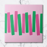 Midden eeuw moderne atomische funky blokken roze,  tegeltje<br><div class="desc">Mid Century geïnspireerd,  leuk en gedurfd design met funky en kleurrijke blokken. Perfect voor retro- en  stijlliefhebbers.</div>