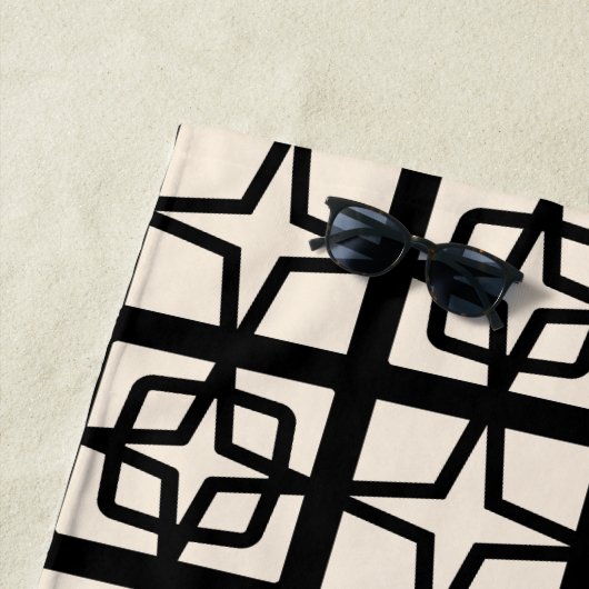 Midden eeuw moderne atomische jaren 1950 Retro gep Strandlaken (In situ)