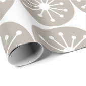 Midden-Eeuw Moderne Atoomenergie Stippen in Winter Cadeaupapier (Rol Hoek)