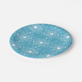 Midden-eeuw moderne atoomspoetnik sneeuwvlok MOD Papieren Bordje (Gekanteld)