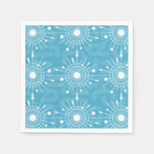 Midden-eeuw moderne atoomspoetnik sneeuwvlok MOD Servetten (Voorkant)