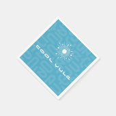 Midden-eeuw moderne atoomspoetnik sneeuwvlok MOD Servetten (Hoek)