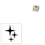 Midden eeuw Moderne Atoomsterren 1950s Retro Rubberstempel (Gestempeld)