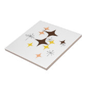 Midden-eeuw moderne atoomsterrenbeelden op maat br tegeltje (Zijkant)