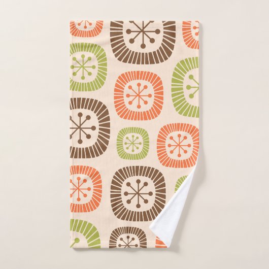 Midden eeuw moderne atoomtijd bad handdoek (Handdoek)