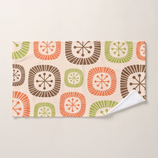 Midden eeuw moderne atoomtijd bad handdoek (Handdoek)