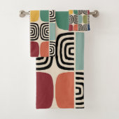 Midden eeuw moderne atoomtijd bad handdoek (Insitu)