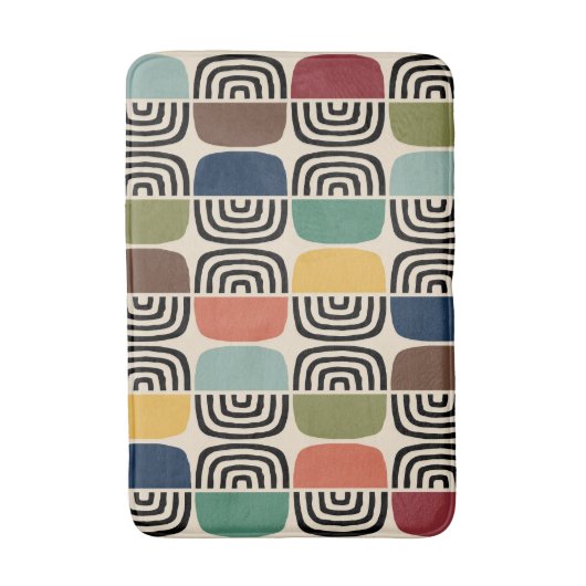 Midden eeuw moderne atoomtijd badmat (Voorkant Verticaal)