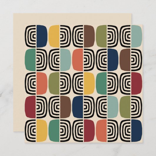 Midden eeuw moderne atoomtijd kaart (Voorkant / Achterkant)