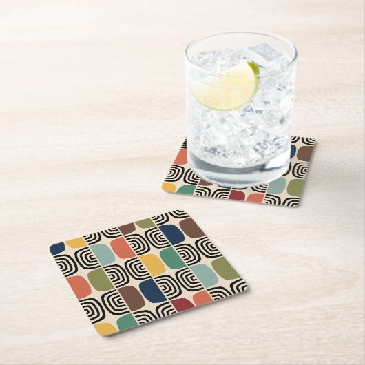 Midden eeuw moderne atoomtijd kartonnen onderzetters (Insitu)