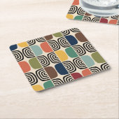 Midden eeuw moderne atoomtijd kartonnen onderzetters (Schuin)