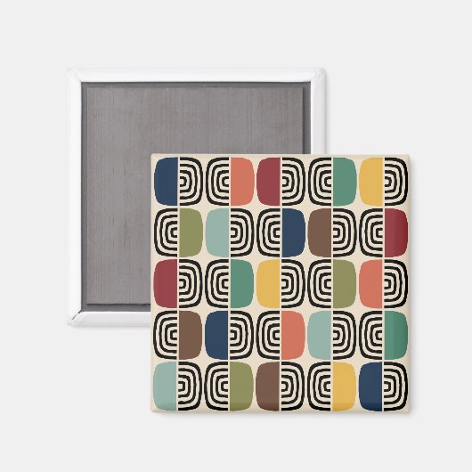 Midden eeuw moderne atoomtijd magneet (Voorkant / Achterkant)