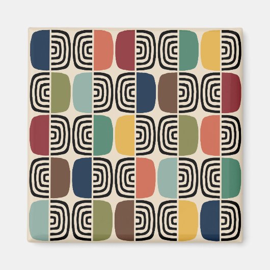 Midden eeuw moderne atoomtijd magneet (Voorkant)