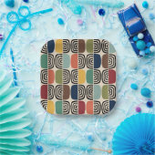 Midden eeuw moderne atoomtijd papieren bordje (Feest)