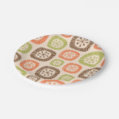 Midden eeuw moderne atoomtijd papieren bordje (Gekanteld)