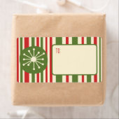 Midden eeuw moderne atoomtijd retro kerst etiket (Insitu)