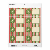 Midden eeuw moderne atoomtijd retro kerst etiket (Full Sheet)