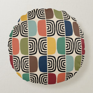 Midden eeuw moderne atoomtijd rond kussen