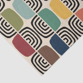 Midden eeuw moderne atoomtijd tissuepapier (Detail)