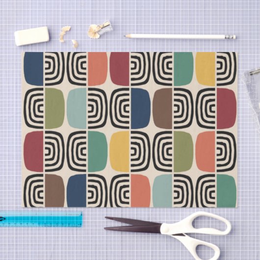 Midden eeuw moderne atoomtijd tissuepapier (Craft)