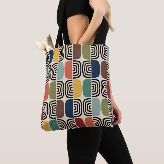Midden eeuw moderne atoomtijd tote bag (Dichtbij)