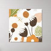 Midden eeuw Moderne Bloemen Zonnebloem Canvas Prin Afdruk (Voorkant)