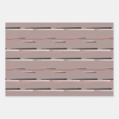 Midden eeuw moderne bloemrijke roze Paarse cirkell Inpakpapier Vel (Voorkant 3)