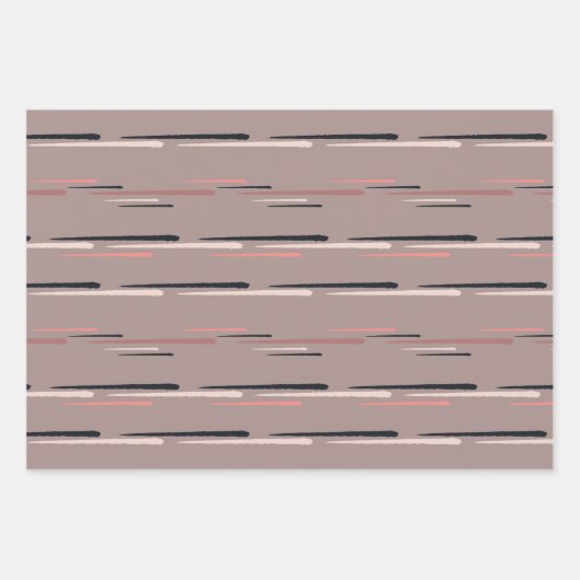 Midden eeuw moderne bloemrijke roze Paarse cirkell Inpakpapier Vel (Voorkant 3)