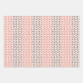 Midden eeuw moderne bloemrijke roze Paarse cirkell Inpakpapier Vel (Voorkant 2)