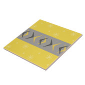 Midden eeuw moderne Boomerangs Geel Grijs Tegeltje (Zijkant)