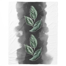 Midden eeuw moderne botanische groene basilicumbla