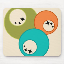 Midden-eeuw moderne bowlingballen muismat