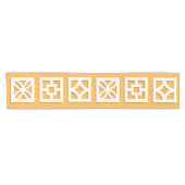 Midden eeuw moderne Breeze Block gele loper (Horizontaal)