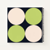 Midden-eeuw moderne cirkels patroon spiraal gebond notitieboek (Achterkant)