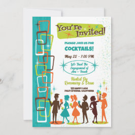 Midden-eeuw moderne cocktail party uitnodigingen