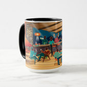 Midden eeuw moderne cocktail uur mok (Voorkant links)