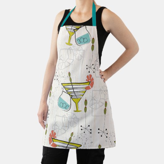 Midden eeuw moderne cocktail uur schort (Insitu)