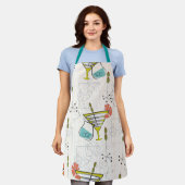 Midden eeuw moderne cocktail uur schort (Gedragen)