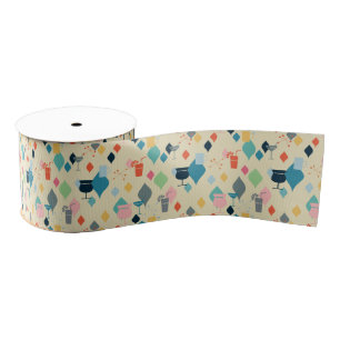 Midden eeuw moderne cocktails grosgrain lint