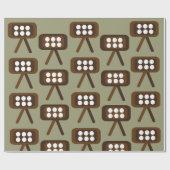 Midden-eeuw moderne decoratieve televisie cadeaupapier (Vlak)