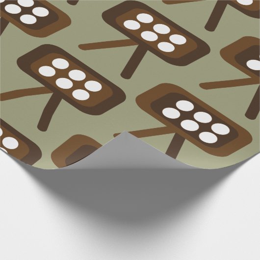 Midden-eeuw moderne decoratieve televisie cadeaupapier (Hoek)