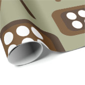 Midden-eeuw moderne decoratieve televisie cadeaupapier (Rol Hoek)