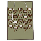 Midden-eeuw moderne decoratieve televisie medium cadeauzakje (Voorkant)