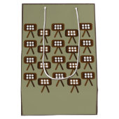 Midden-eeuw moderne decoratieve televisie medium cadeauzakje (Achterkant)