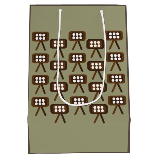 Midden-eeuw moderne decoratieve televisie medium cadeauzakje (Achterkant)