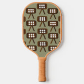 Midden-eeuw moderne decoratieve televisie pickleball paddle (Voorkant)