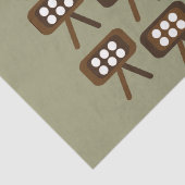 Midden-eeuw moderne decoratieve televisie tissuepapier (Detail)