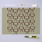 Midden-eeuw moderne decoratieve televisie tissuepapier (Craft)