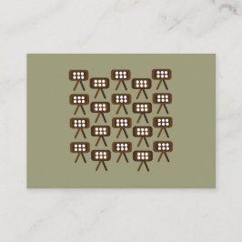 Midden-eeuw moderne decoratieve televisie visitekaartje