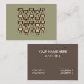 Midden-eeuw moderne decoratieve televisie visitekaartje (Voorkant / Achterkant)